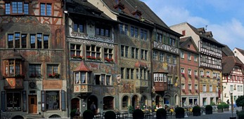 Houses at the City Hall Square of Stein am Rhein
